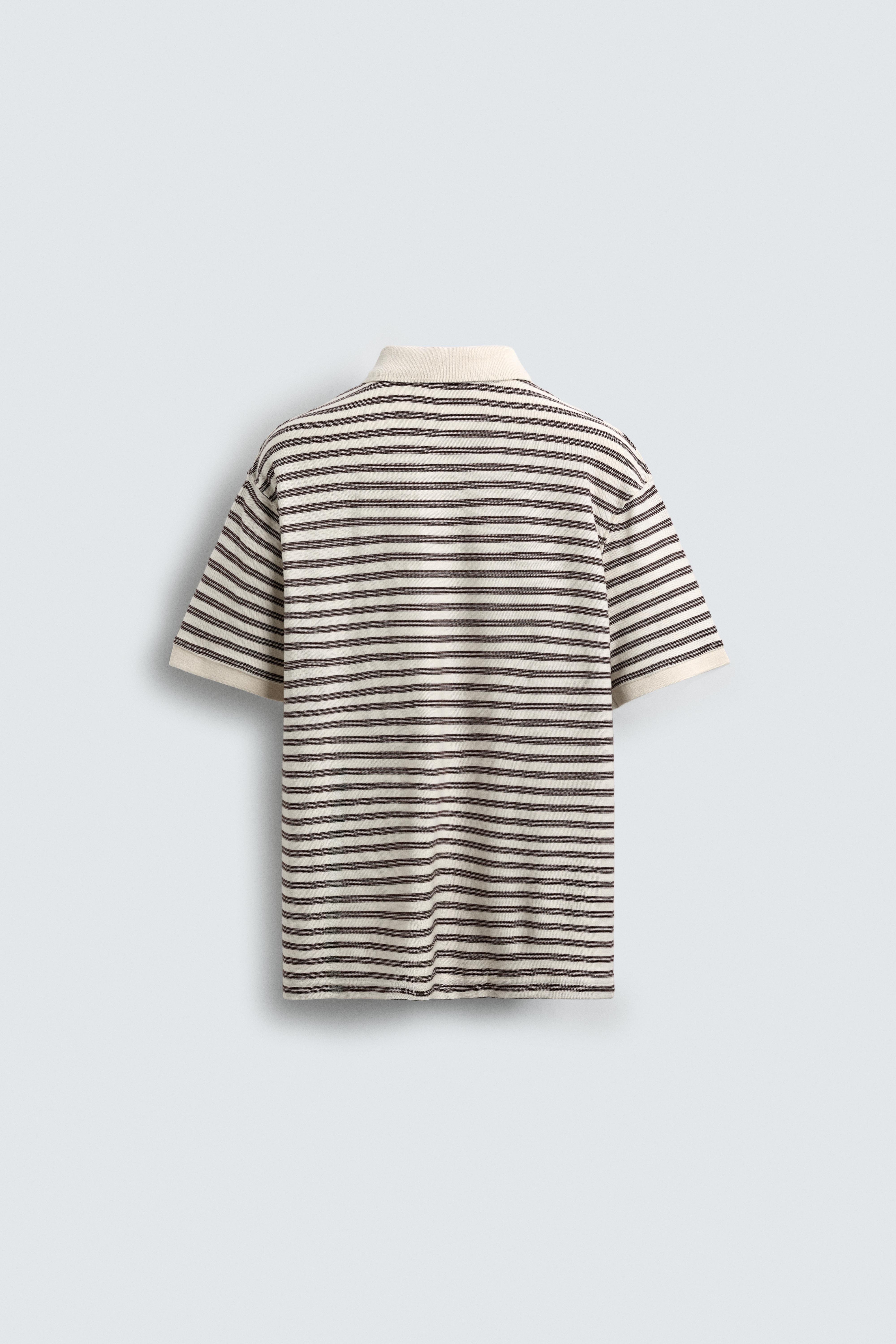 REGULAR FIT STRIPED JACQUARD POLO